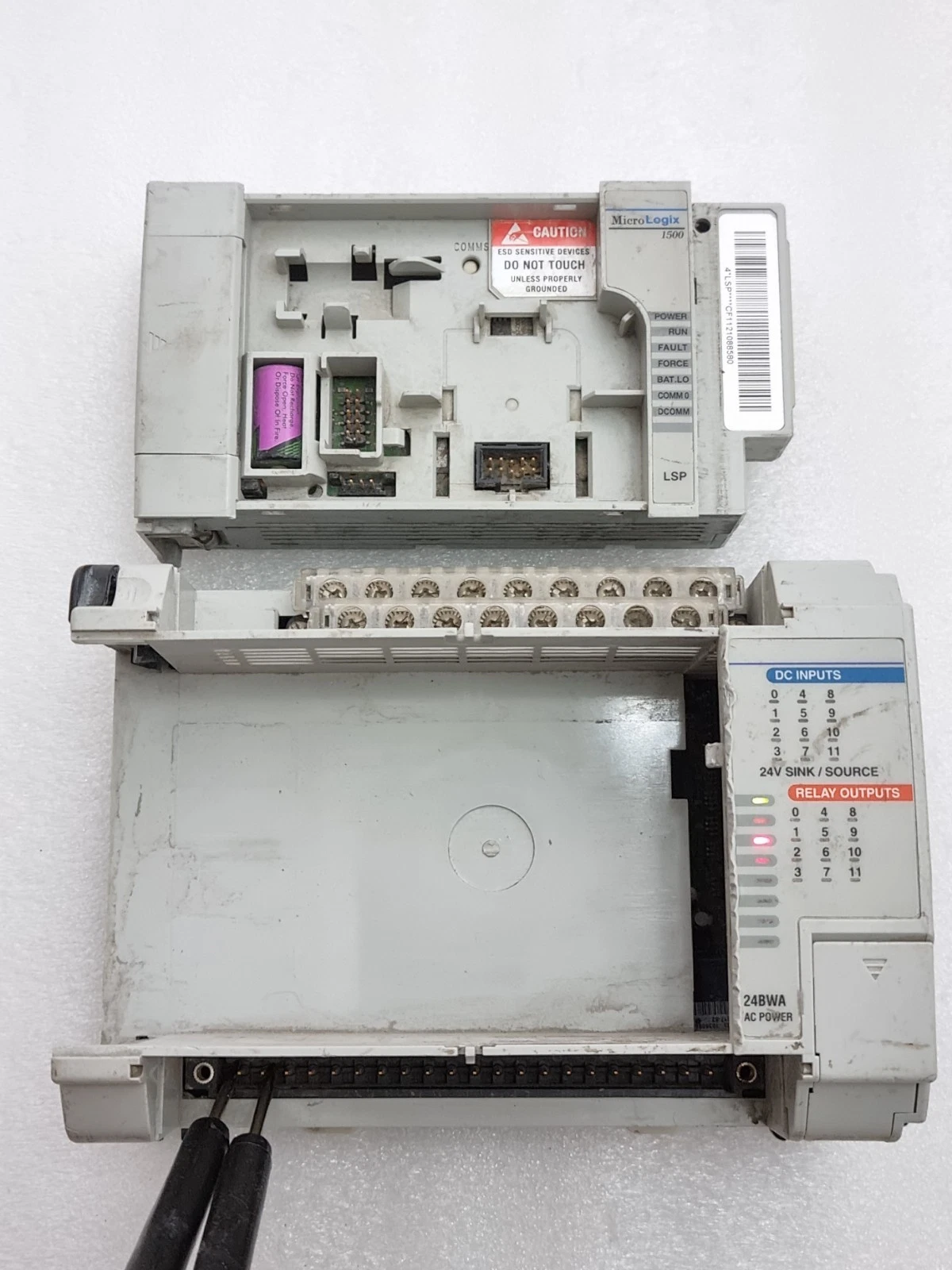 ALLEN BRADLEY 1764-24BWA MICROLOGIX 1500 WITH 1764-LSP (Power On as Photo)